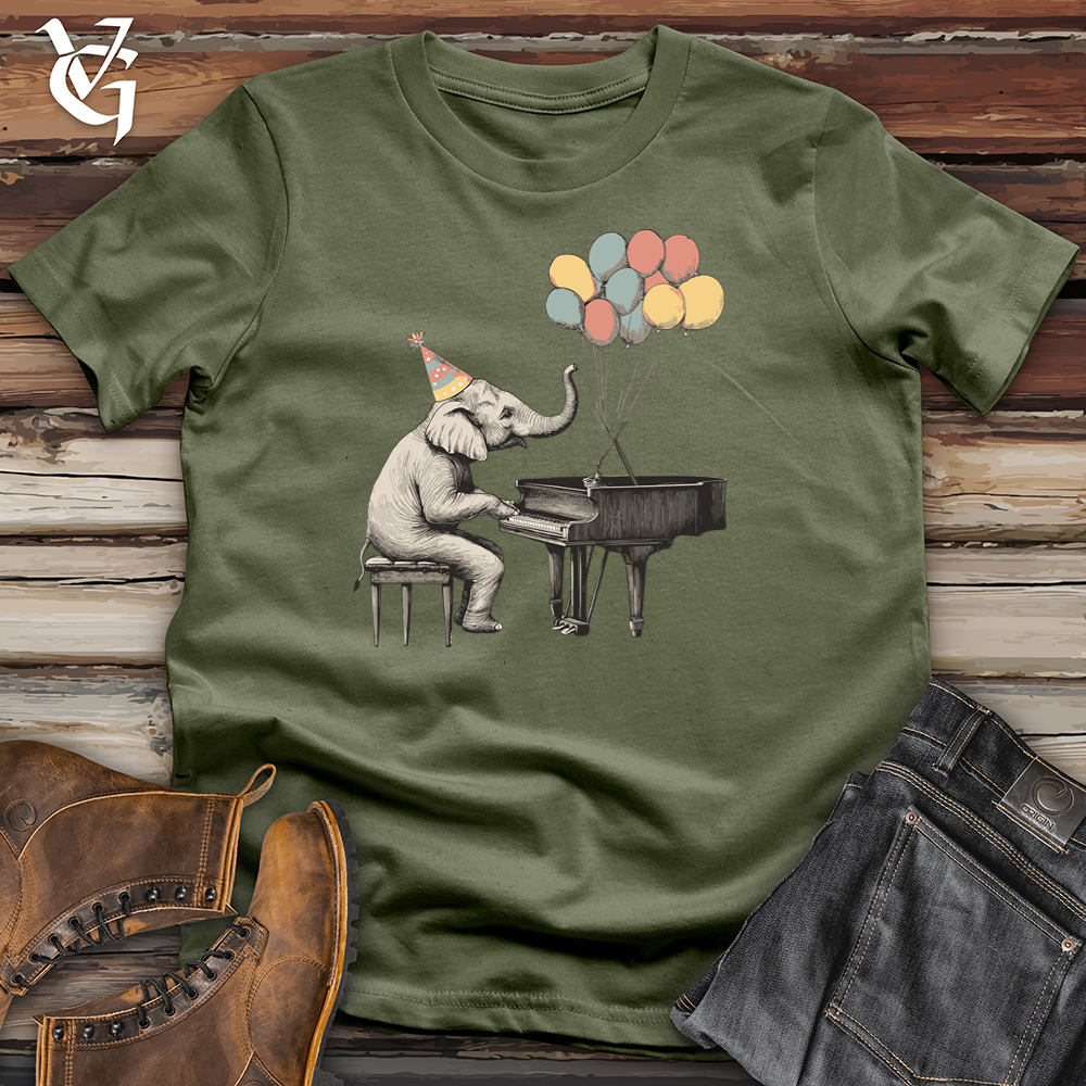 Birthday Elephant Pianist Softstyle Tee