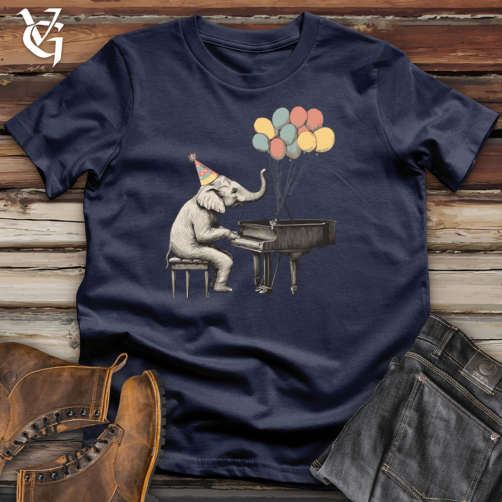 Birthday Elephant Pianist Softstyle Tee