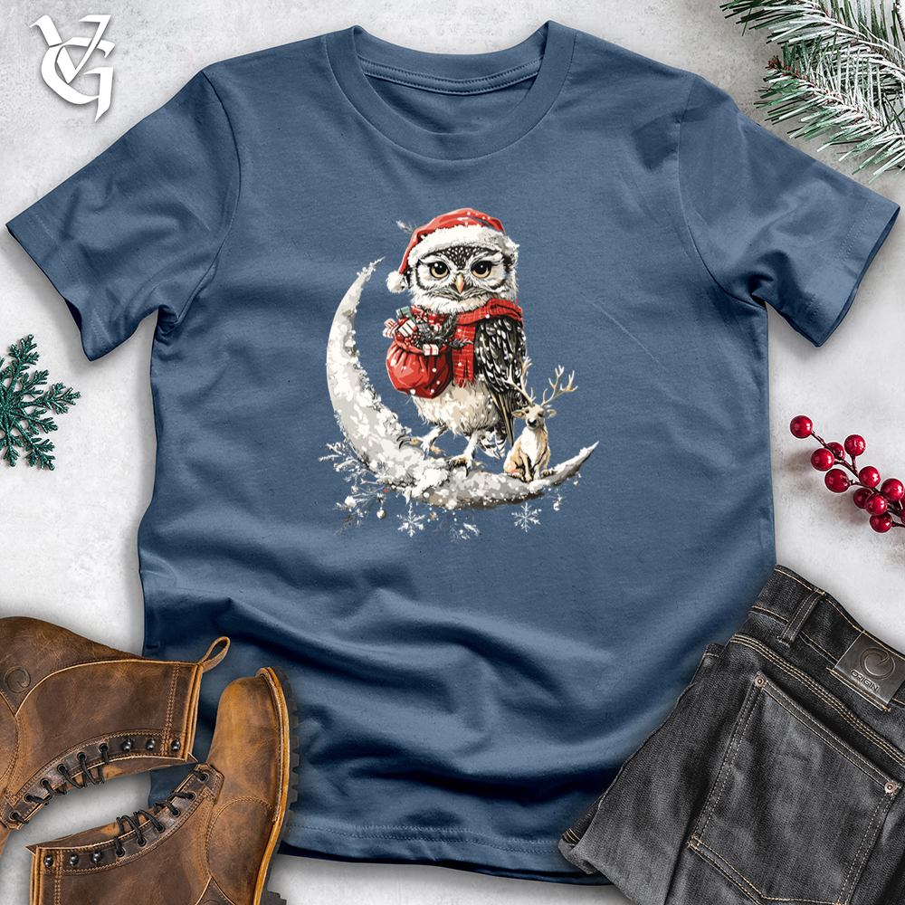 Santa Owl Cotton Tee