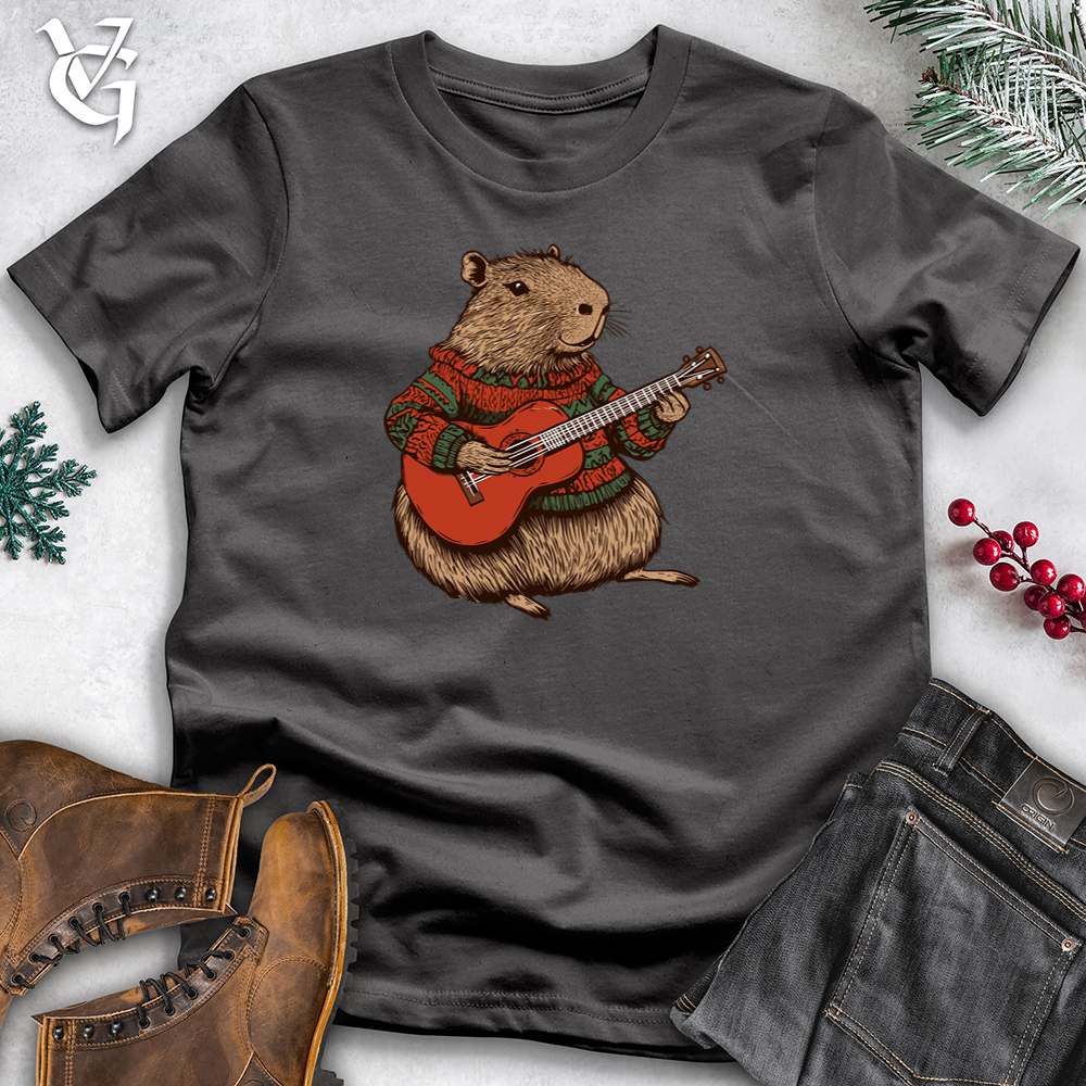 Capybara Playing Guitar Softstyle Tee