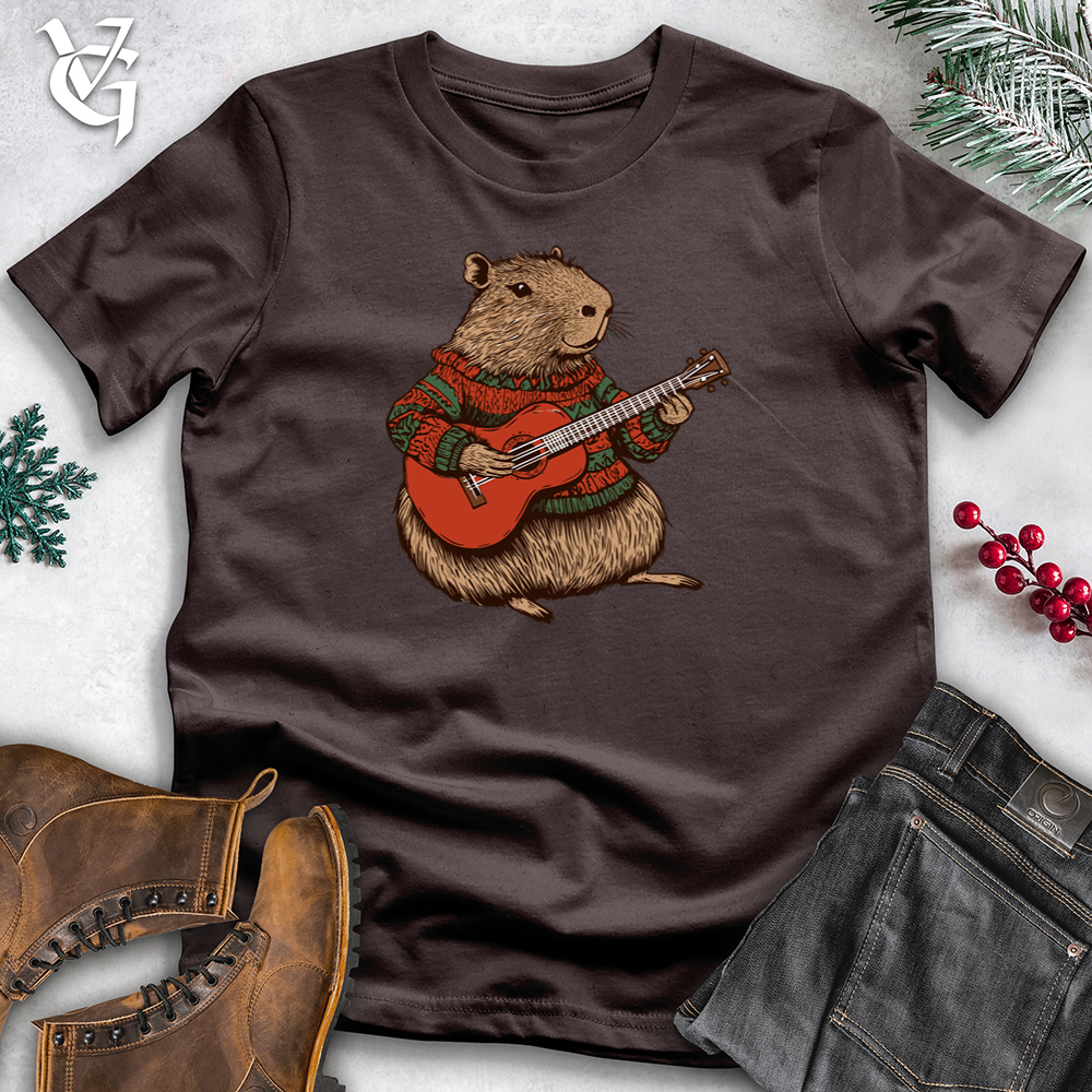 Capybara Playing Guitar Softstyle Tee