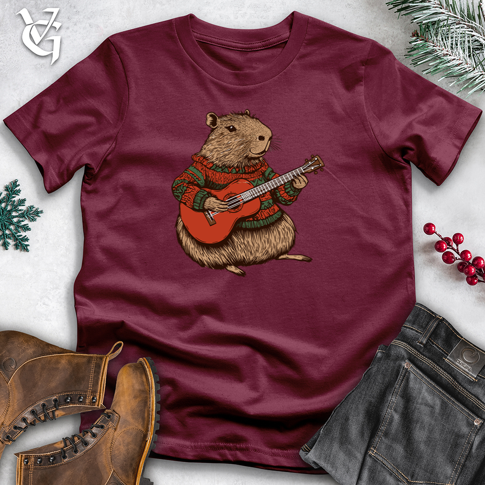 Capybara Playing Guitar Softstyle Tee