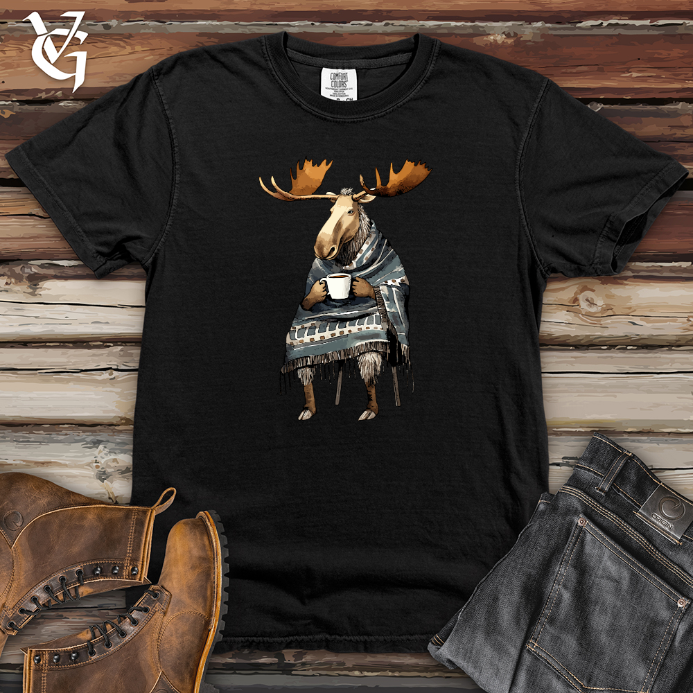 Coffee Drinking Moose Heavy Cotton Comfort Colors Tee