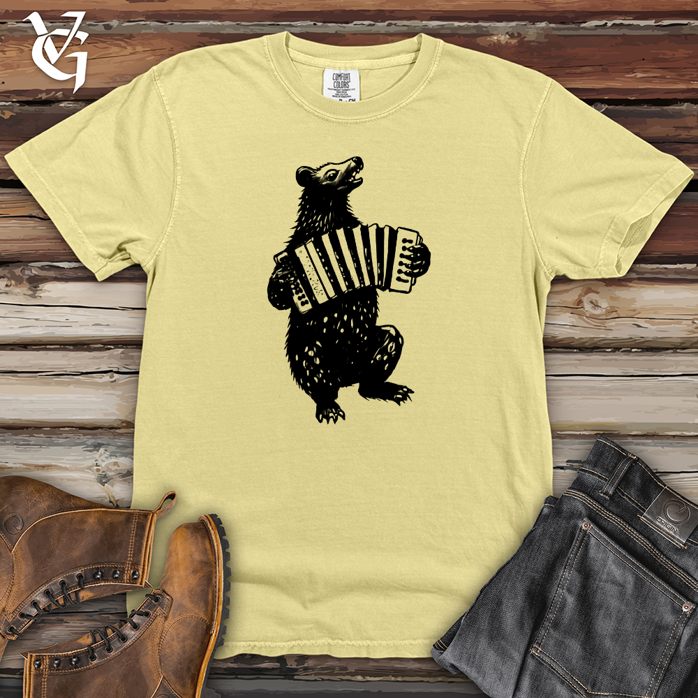 Bear Accordion Player Heavy Cotton Comfort Colors Tee