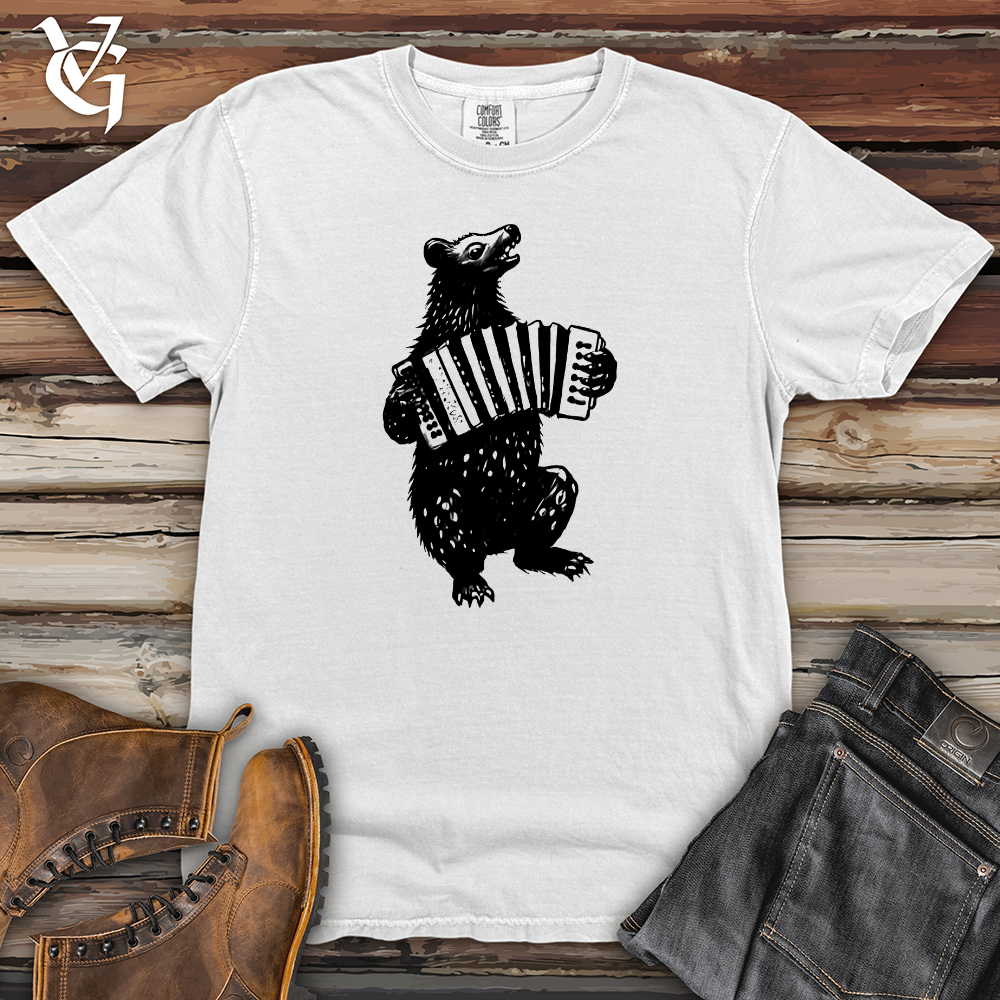 Bear Accordion Player Heavy Cotton Comfort Colors Tee