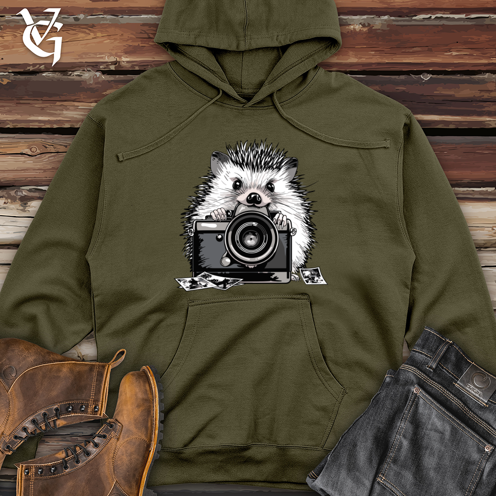 Hedgehog Shutterbug Snapshot Midweight Hooded Sweatshirt