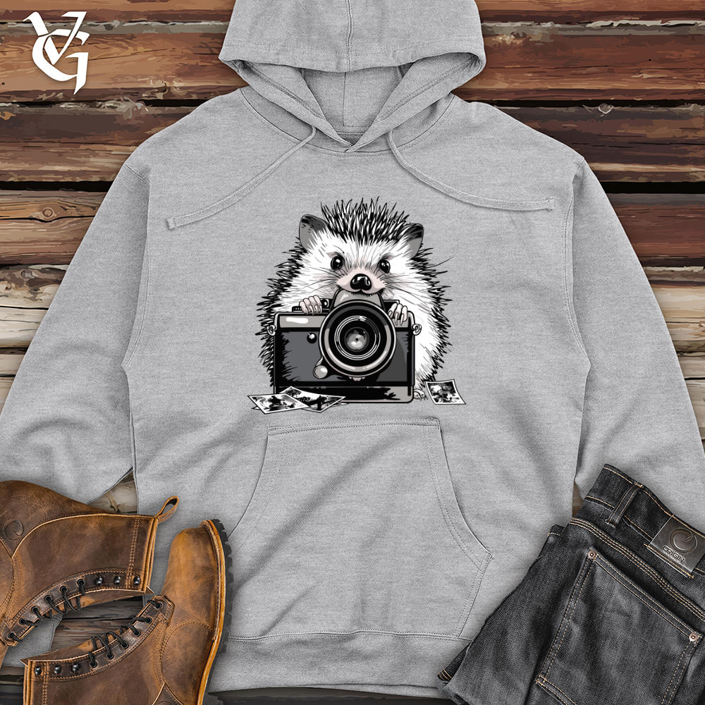 Hedgehog Shutterbug Snapshot Midweight Hooded Sweatshirt