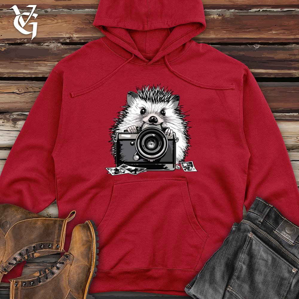 Hedgehog Shutterbug Snapshot Midweight Hooded Sweatshirt