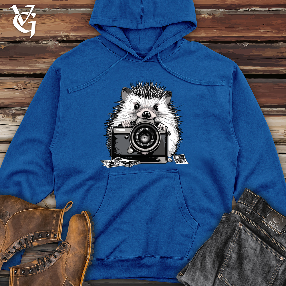 Hedgehog Shutterbug Snapshot Midweight Hooded Sweatshirt