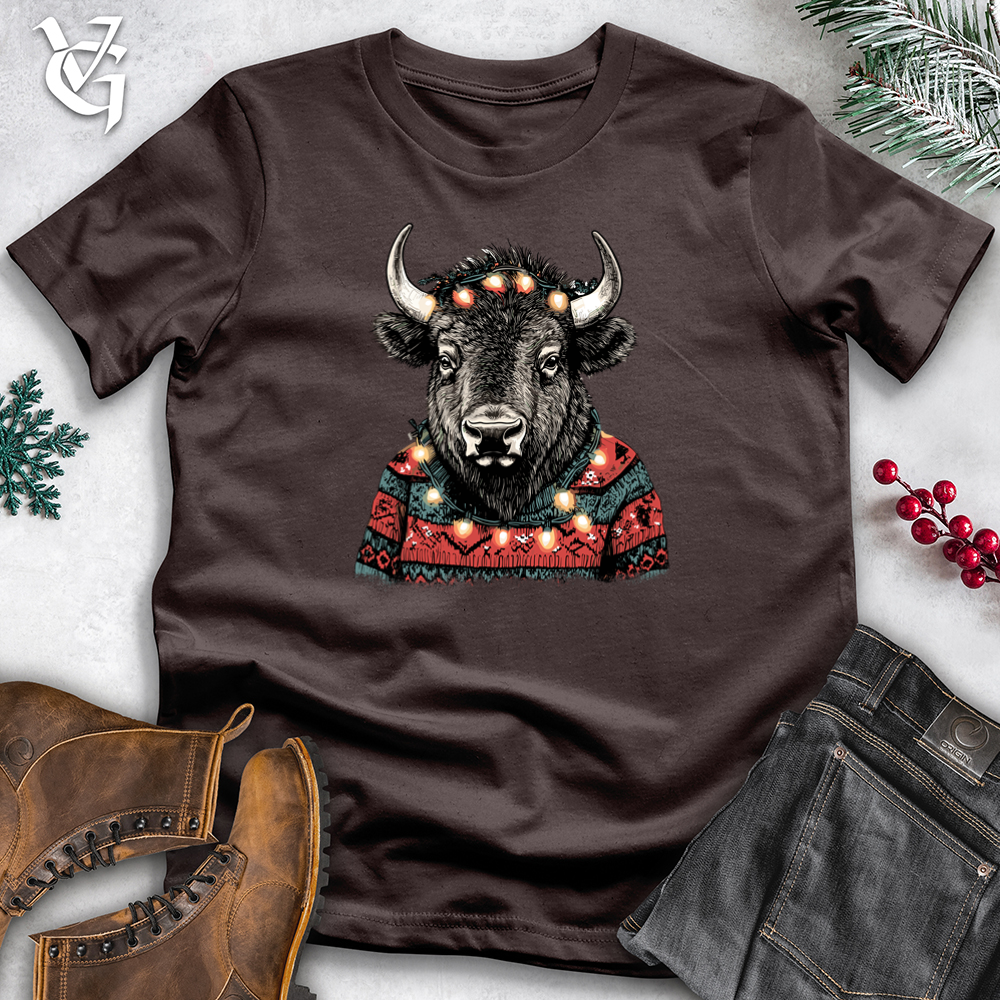 Merry Bison Lights Softstyle Tee