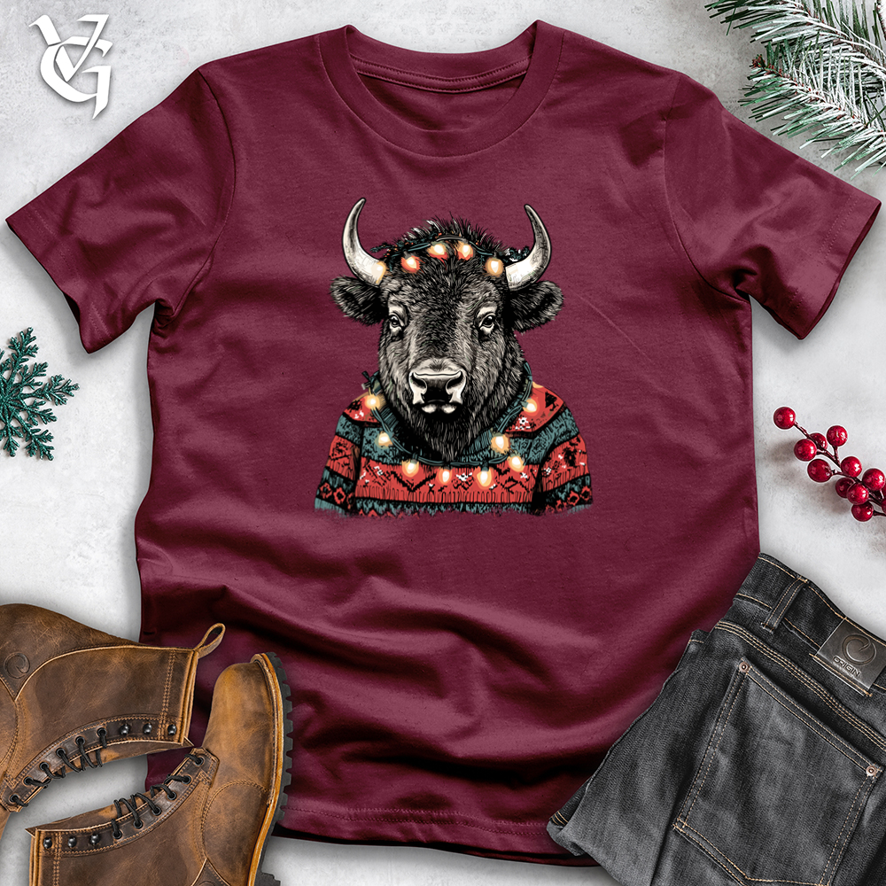 Merry Bison Lights Softstyle Tee