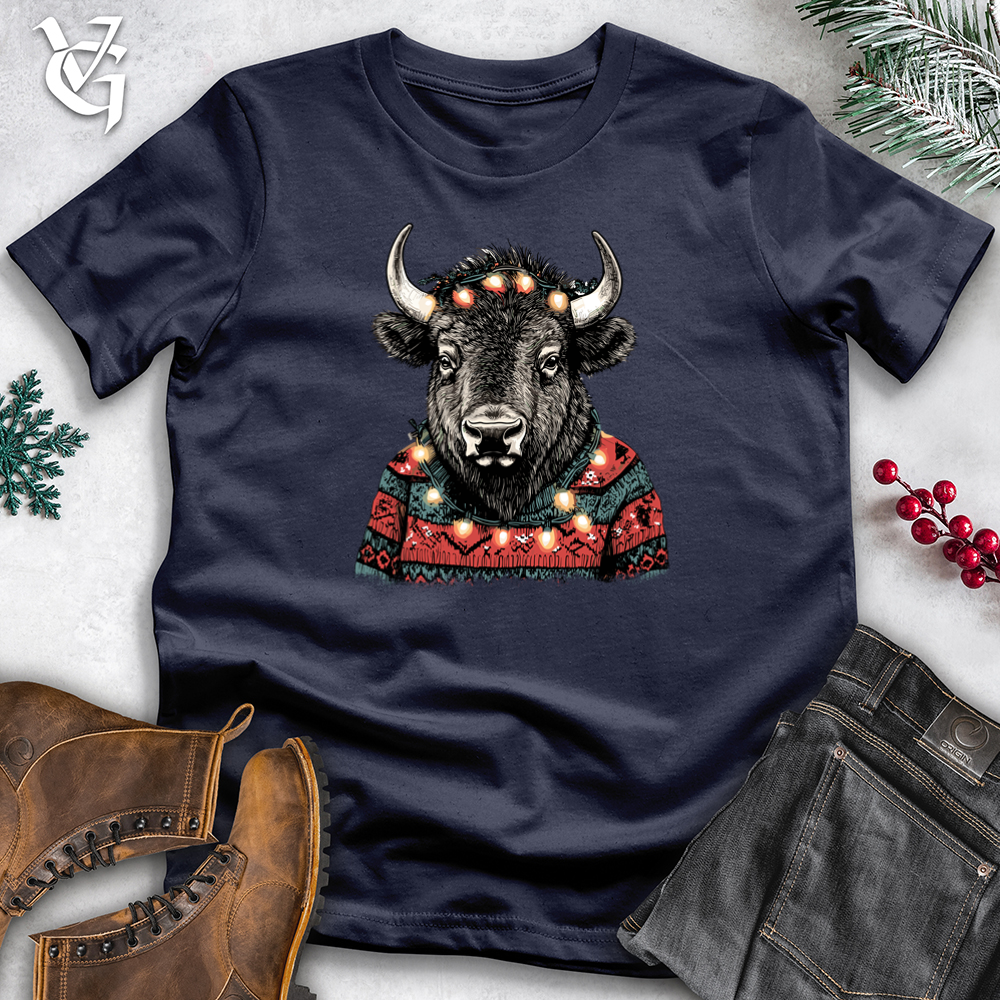 Merry Bison Lights Softstyle Tee