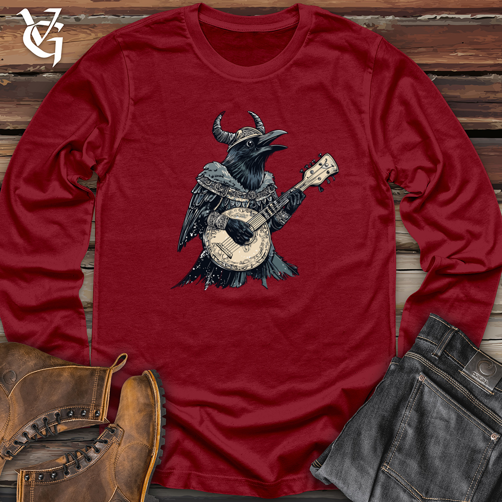 Banjo Lover Viking Raven Long Sleeve