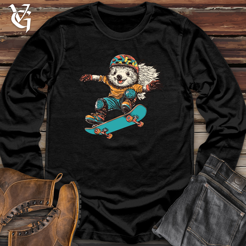 Skateboarding Raccoon Long Sleeve
