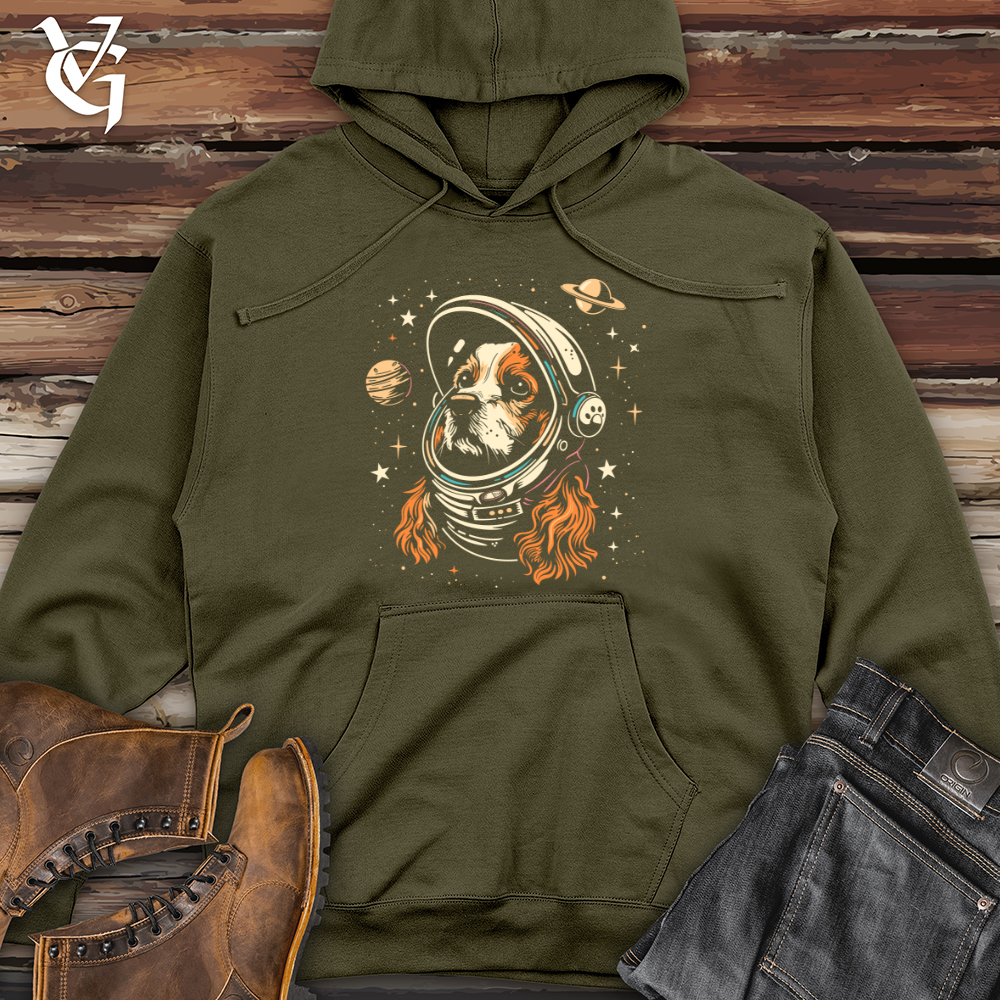 Cosmic Cocker Astronaut Midweight Hooded Sweatshirt