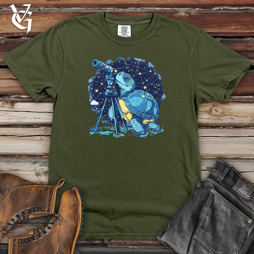 Stargazing Turtle Astronomer Heavy Cotton Comfort Colors Tee