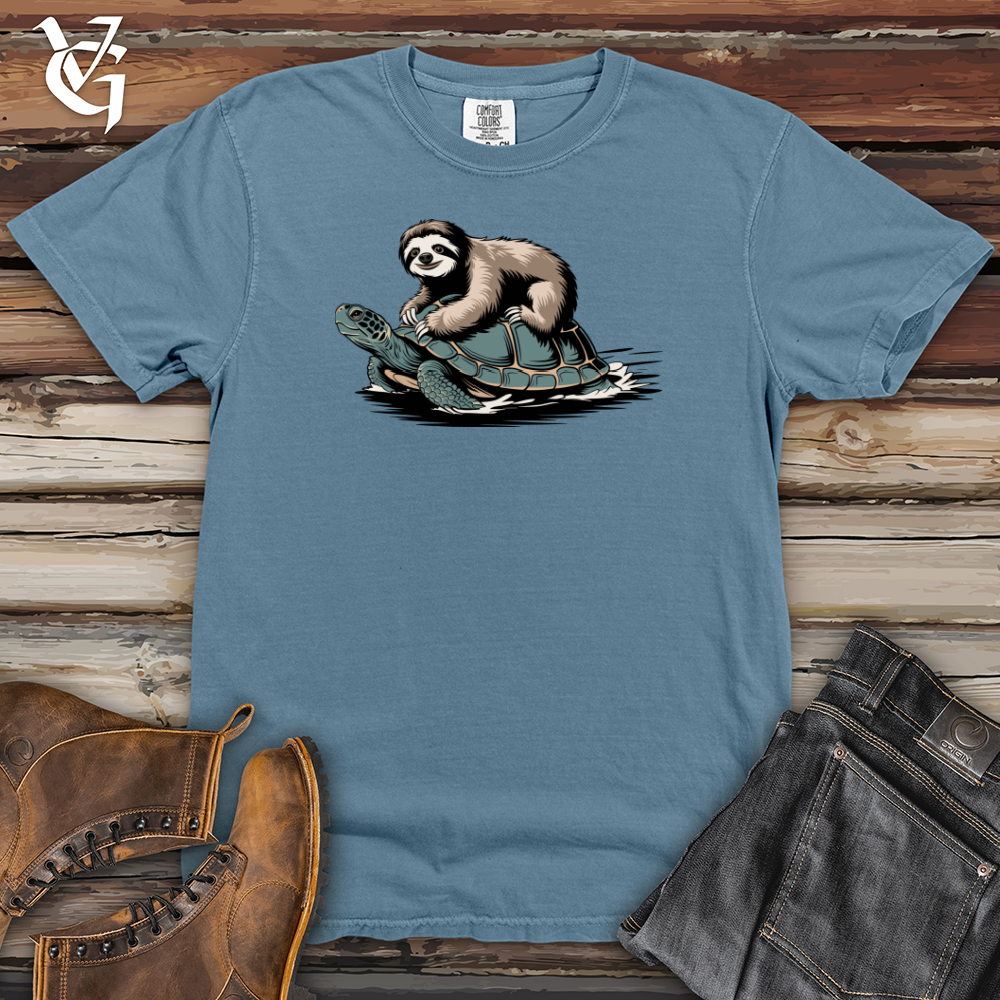 Sloth Riding Turtle Heavy Cotton Comfort Colors Tee