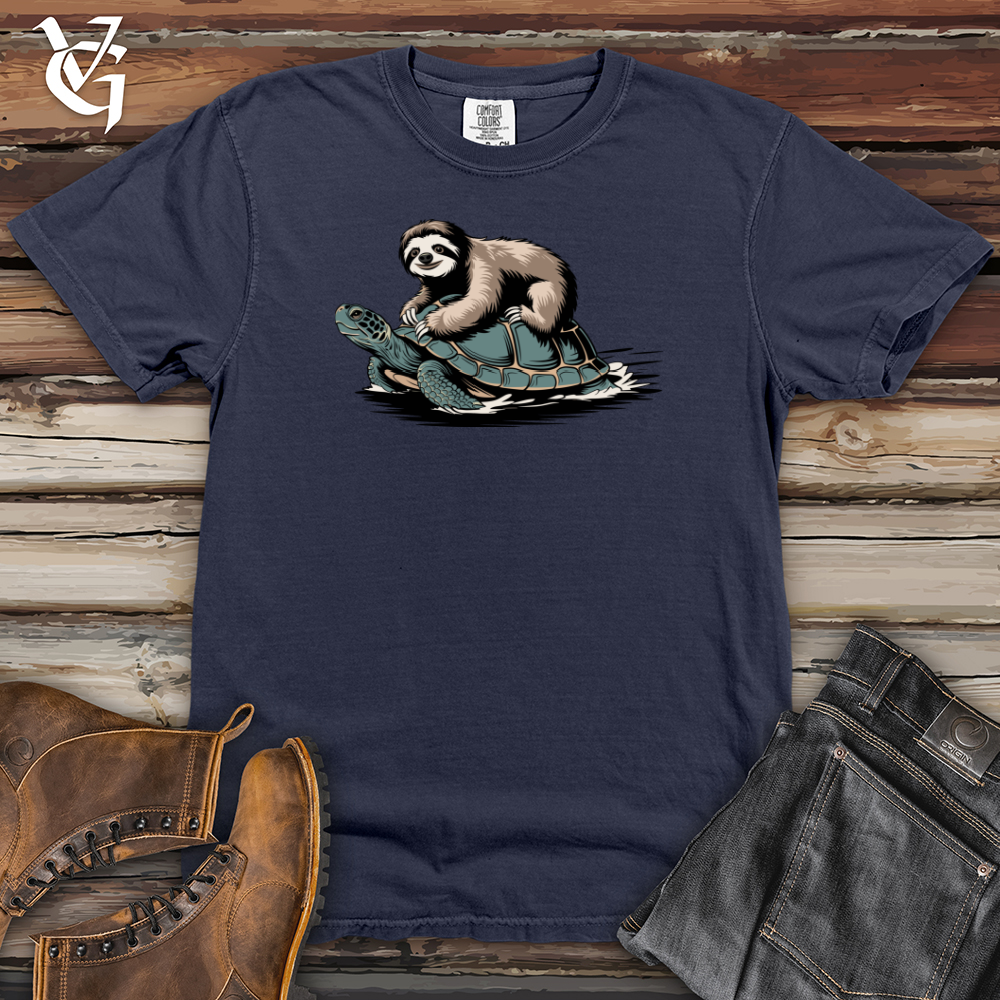 Sloth Riding Turtle Heavy Cotton Comfort Colors Tee