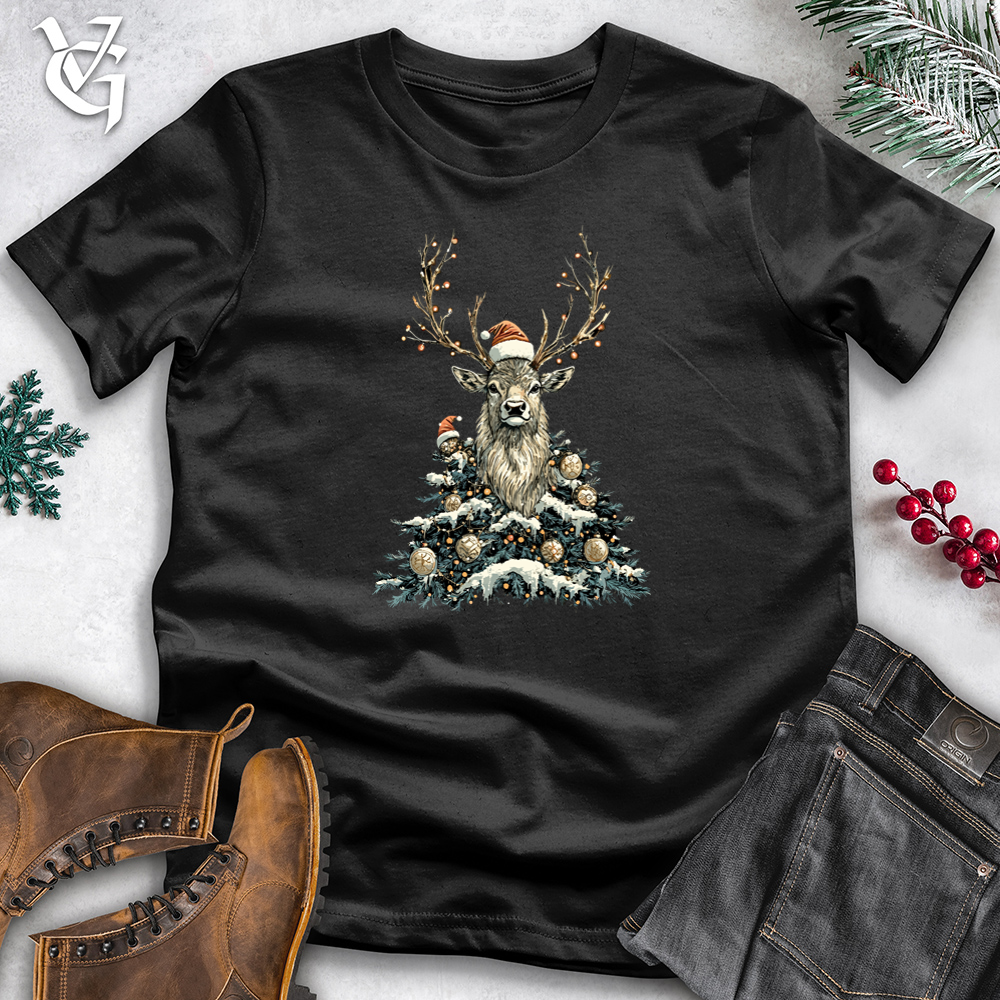 Reindeer Christmas Tree Cotton Tee