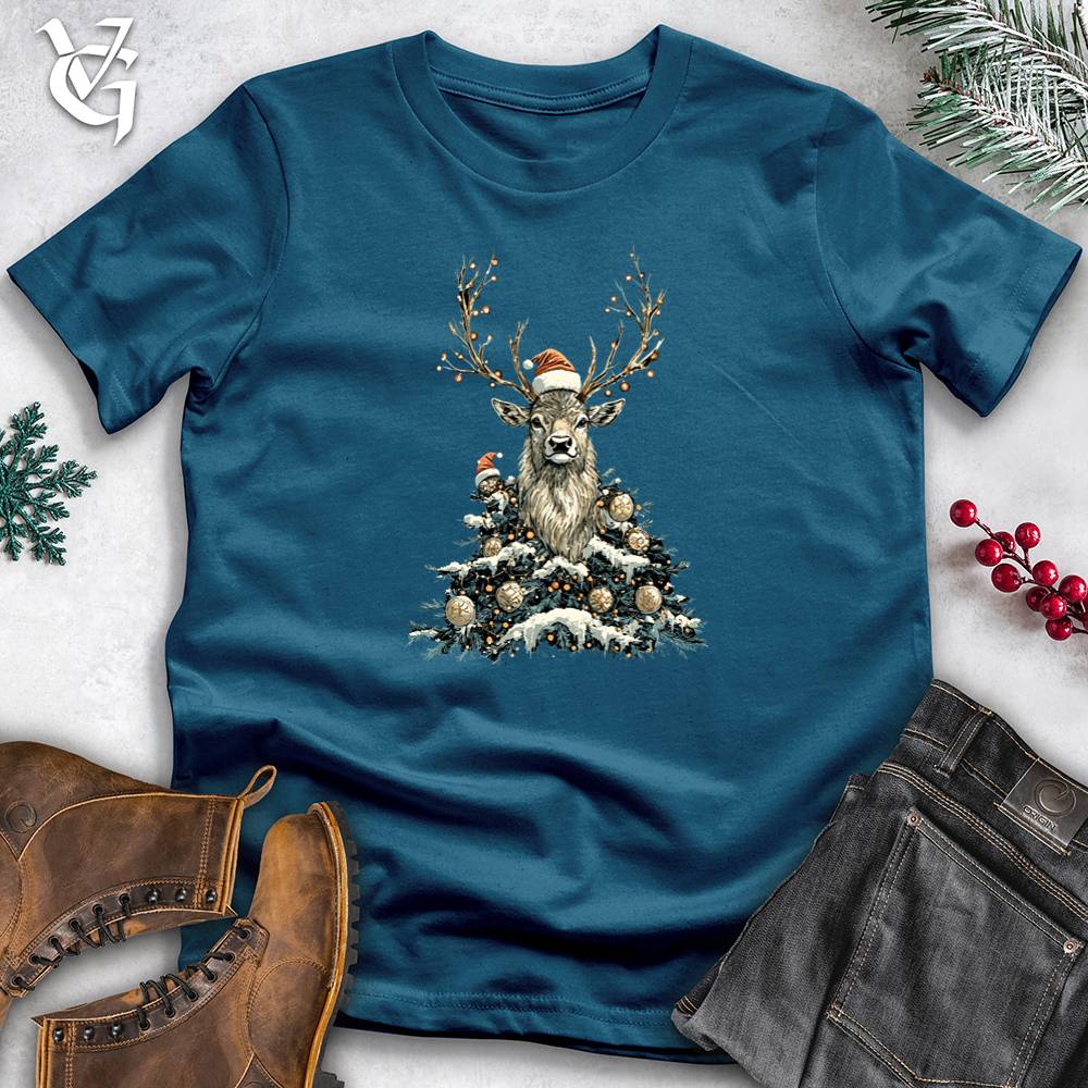 Reindeer Christmas Tree Cotton Tee