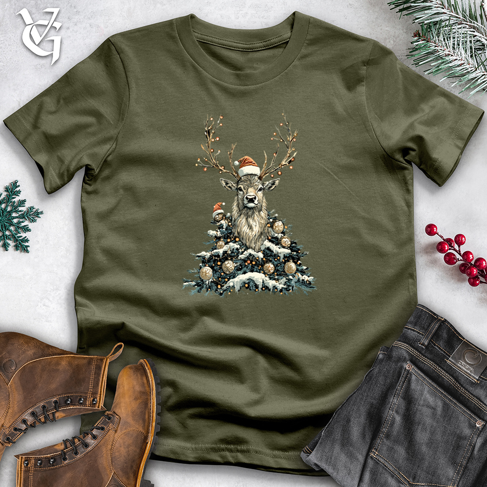 Reindeer Christmas Tree Cotton Tee