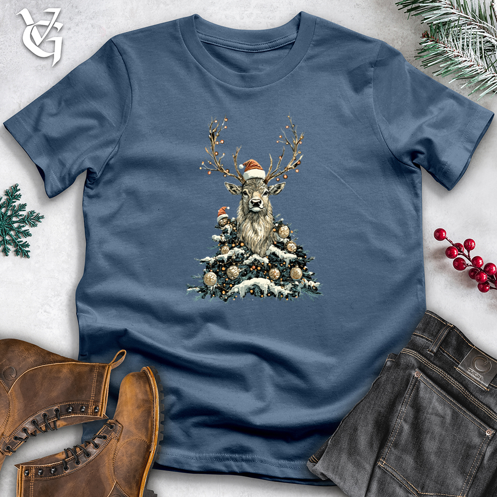 Reindeer Christmas Tree Cotton Tee
