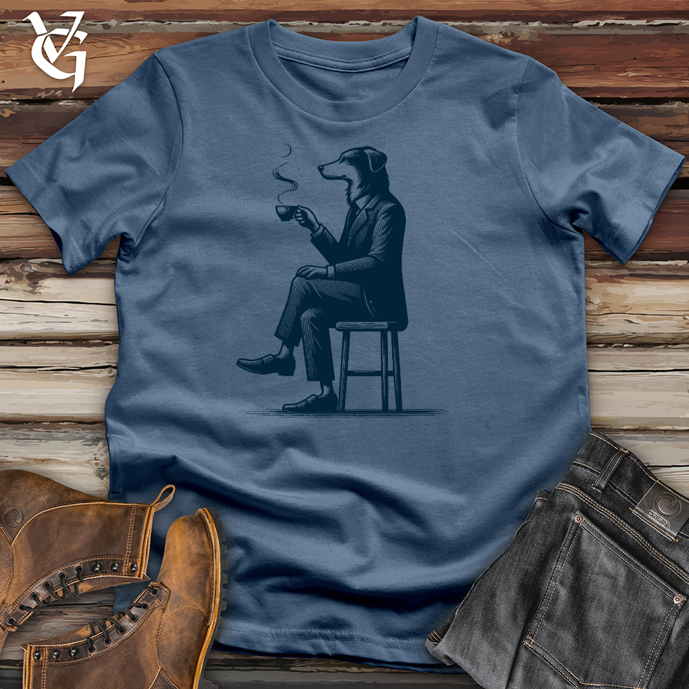Dog Dinking Tea Cotton Tee