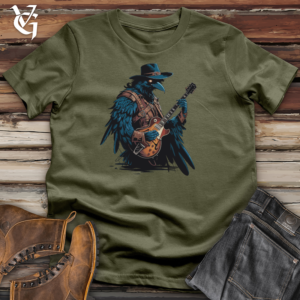 Raven With Guitar Cotton Tee