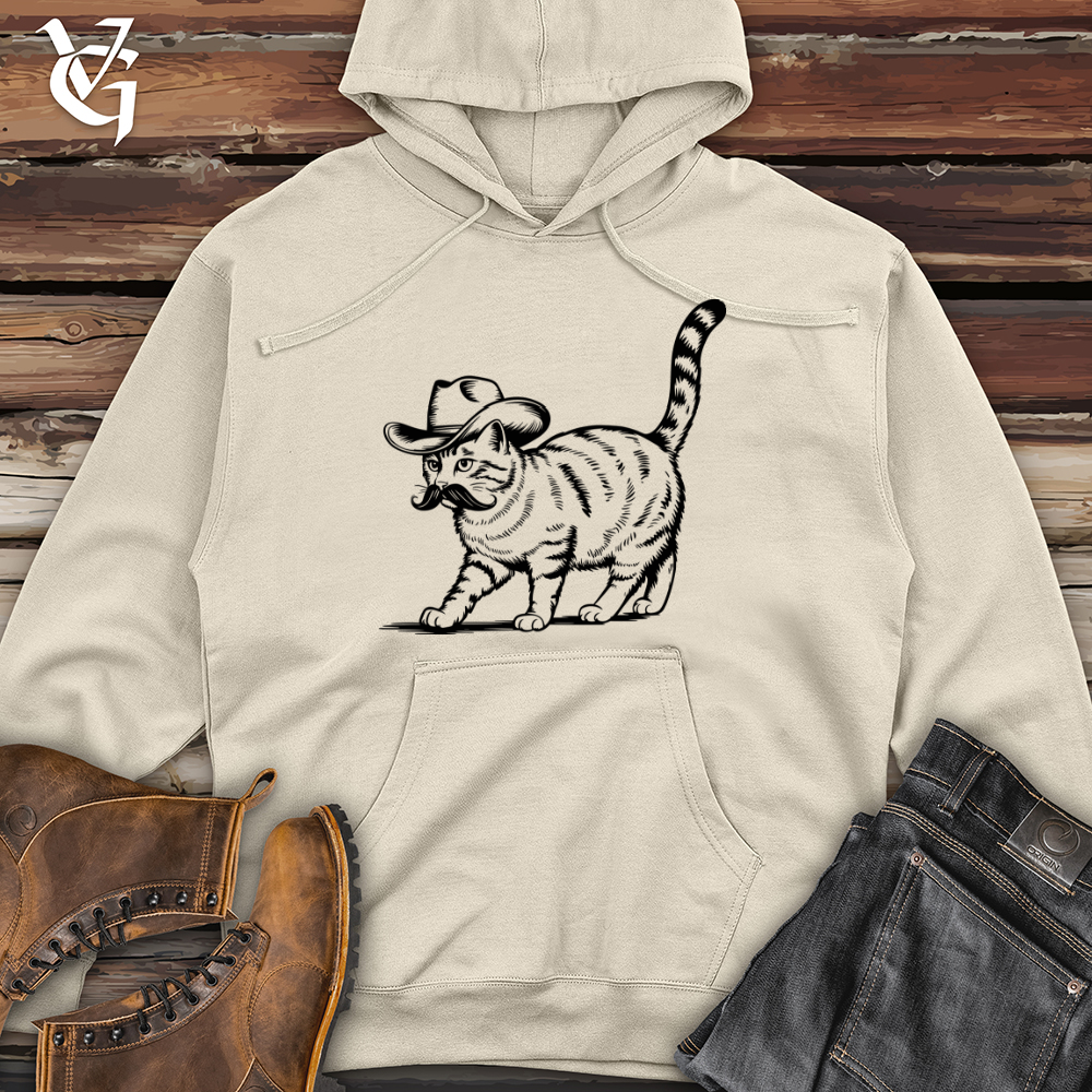 Cowboy Cat Midweight Hooded Sweatshirt