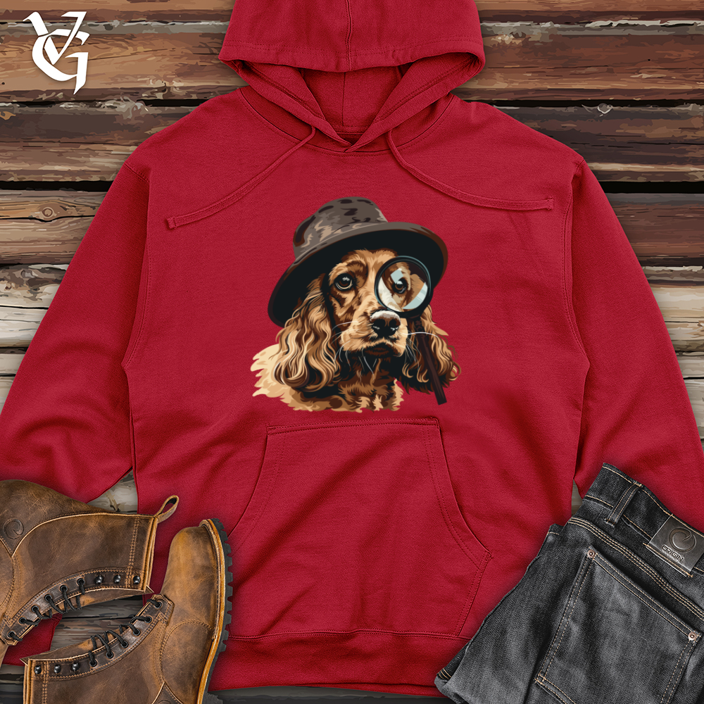 Detective Spaniel Sleuth Midweight Hooded Sweatshirt