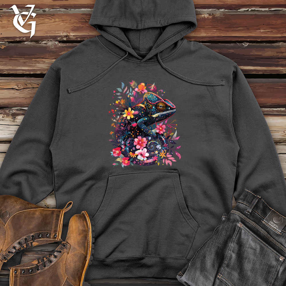 Chameleon Floral Fusion Midweight Hooded Sweatshirt