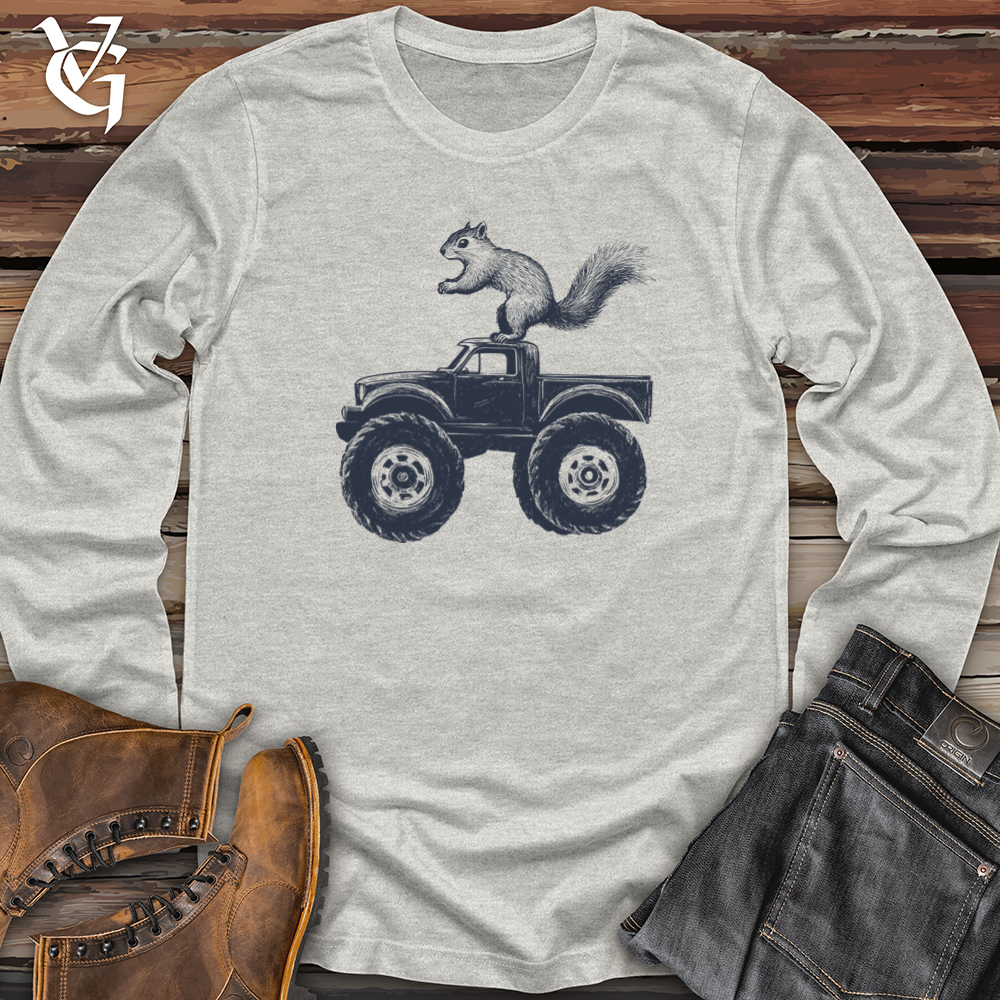 Squirrel Monster Truck Long Sleeve