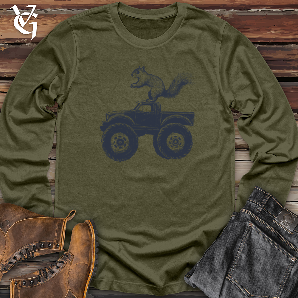 Squirrel Monster Truck Long Sleeve