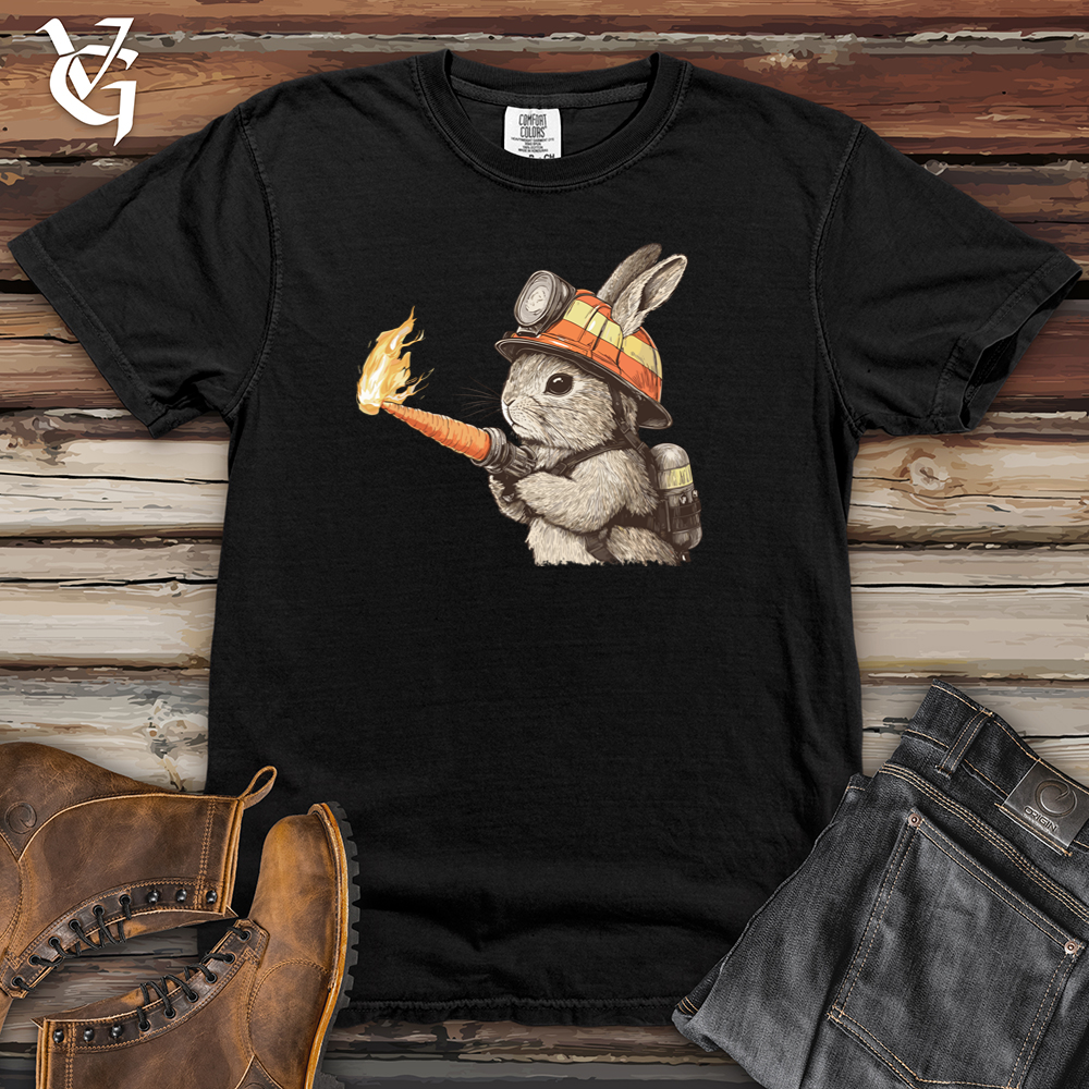 Rabbit Carrot Flames Heavy Cotton Comfort Colors Tee