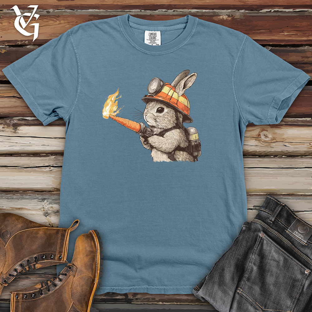 Rabbit Carrot Flames Heavy Cotton Comfort Colors Tee
