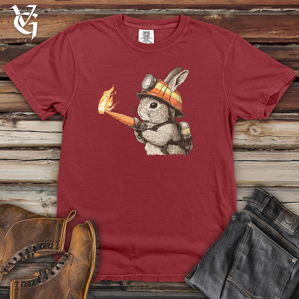 Rabbit Carrot Flames Heavy Cotton Comfort Colors Tee