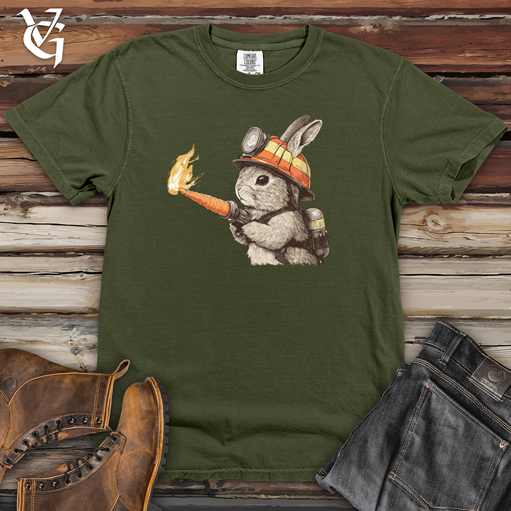 Rabbit Carrot Flames Heavy Cotton Comfort Colors Tee