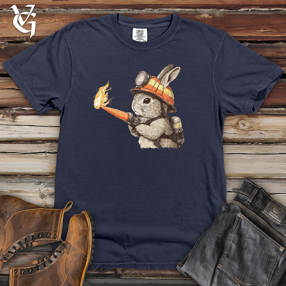 Rabbit Carrot Flames Heavy Cotton Comfort Colors Tee