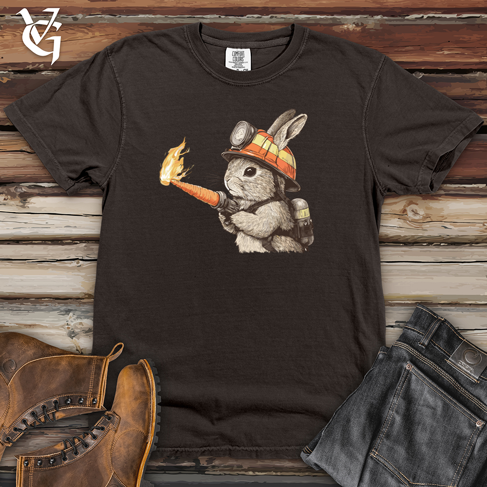 Rabbit Carrot Flames Heavy Cotton Comfort Colors Tee