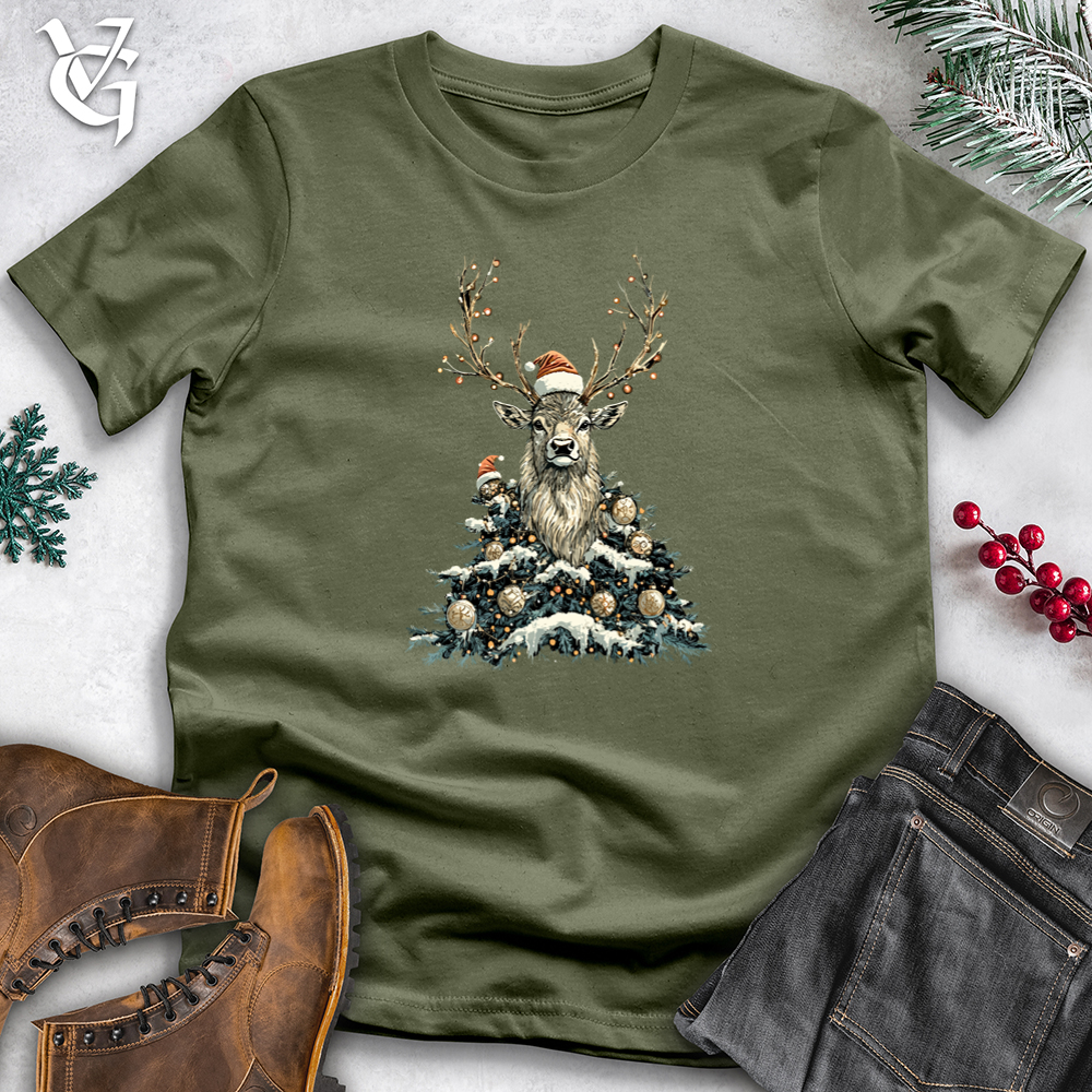 Reindeer Christmas Tree Softstyle Tee