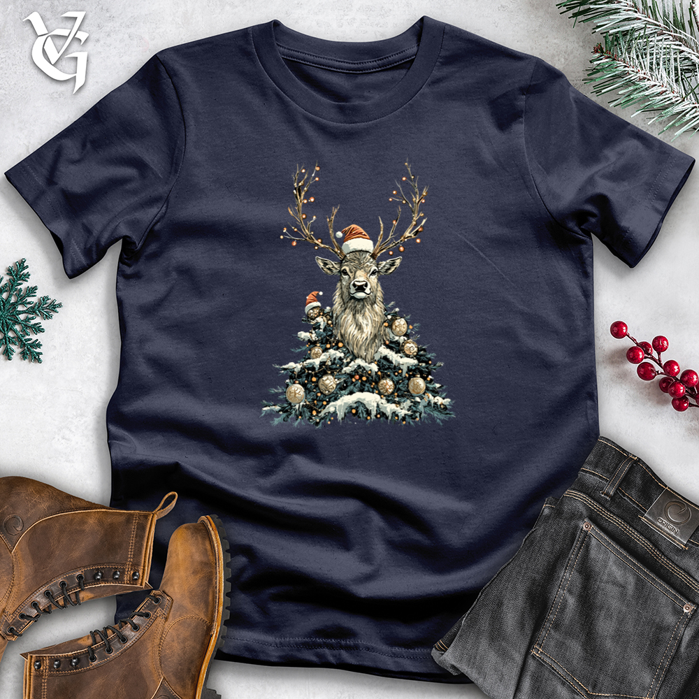 Reindeer Christmas Tree Softstyle Tee