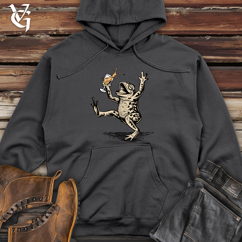 Frog Drinking Midweight Hooded Sweatshirt