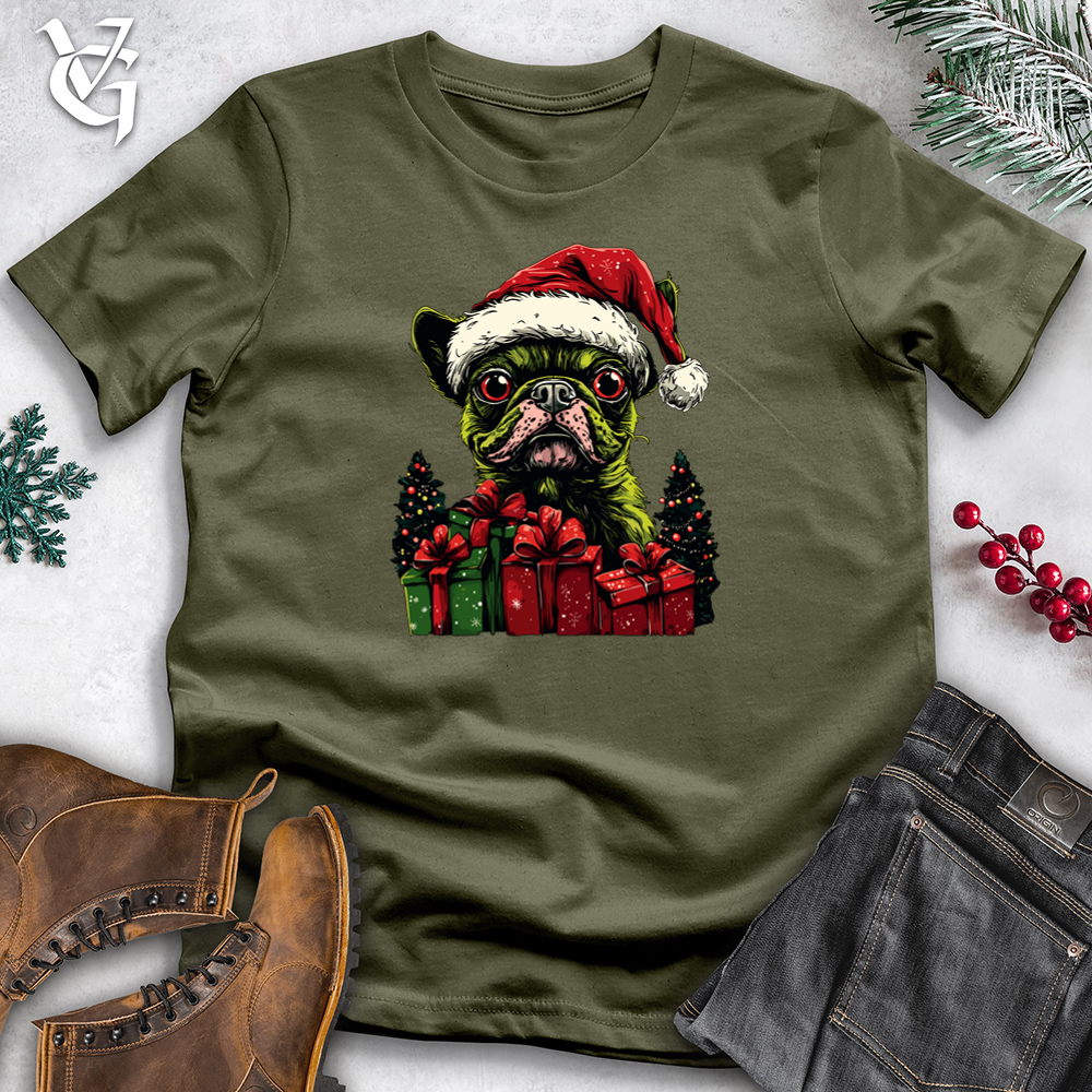 Festive Boston Terrier Cotton Tee