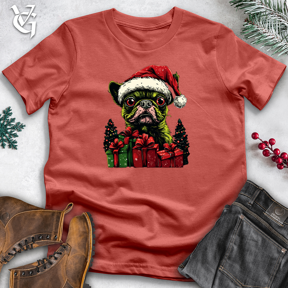 Festive Boston Terrier Cotton Tee