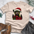 Festive Boston Terrier Cotton Tee