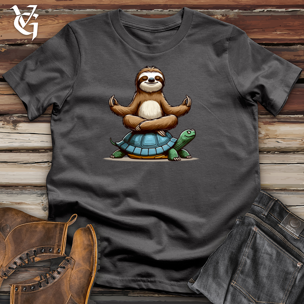 Meditation Sloth With Turtle Softstyle Tee