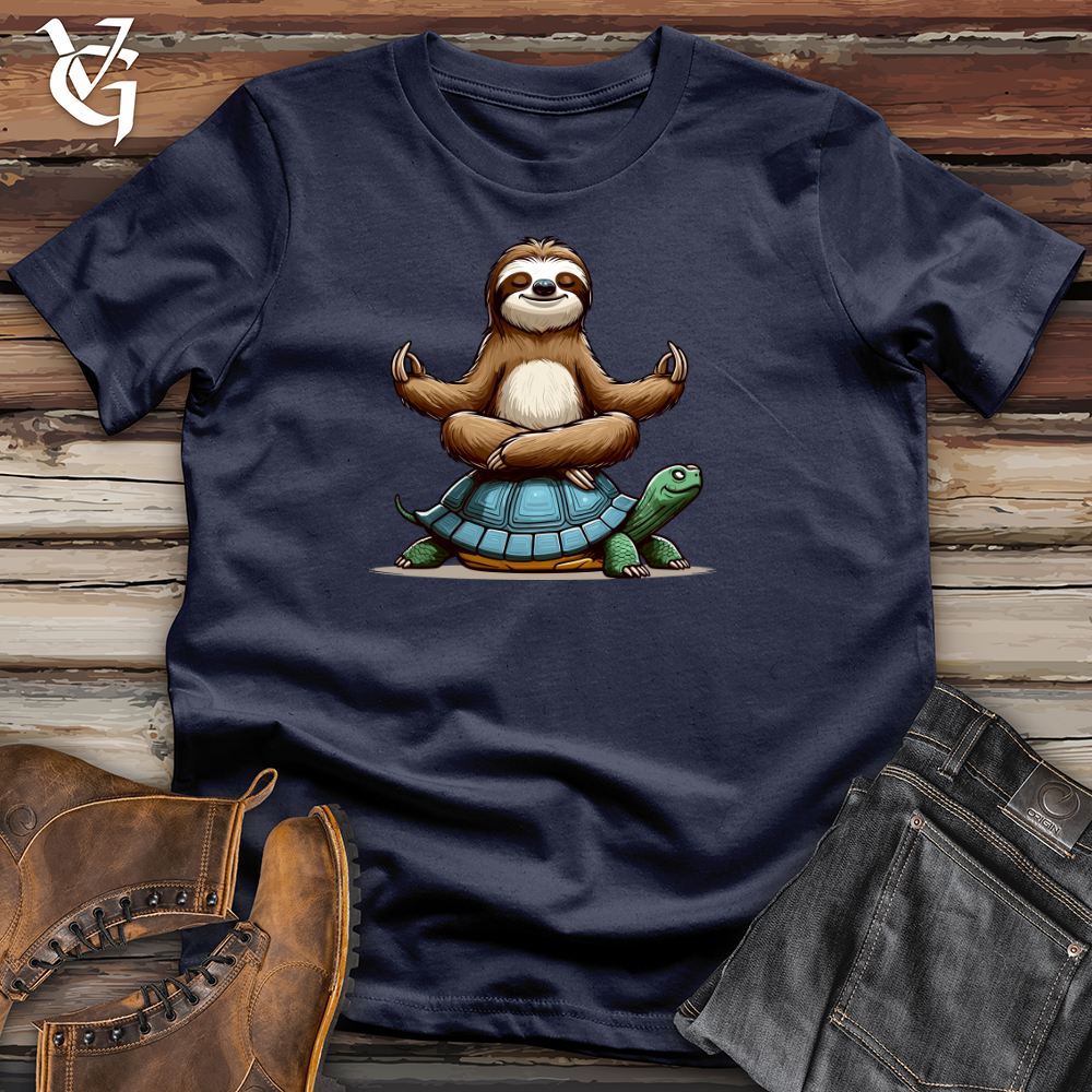 Meditation Sloth With Turtle Softstyle Tee