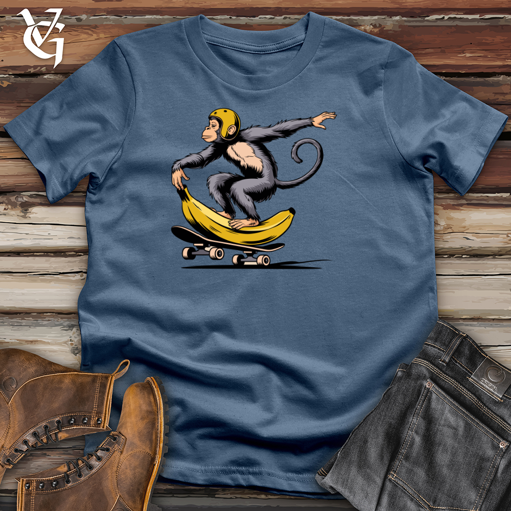 Monkey Riding Skateboard Cotton Tee