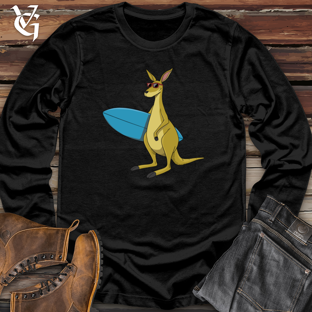 Kangaroo With Surfboard Long Sleeve