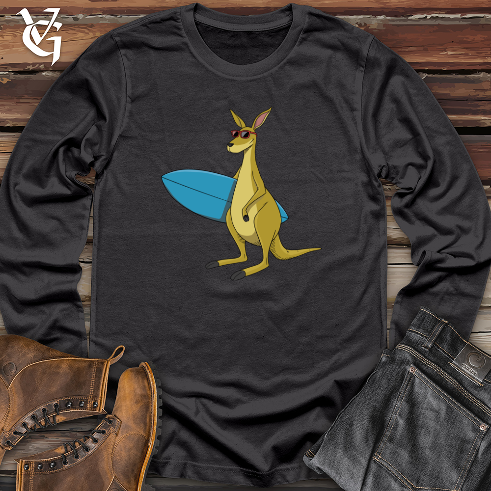 Kangaroo With Surfboard Long Sleeve